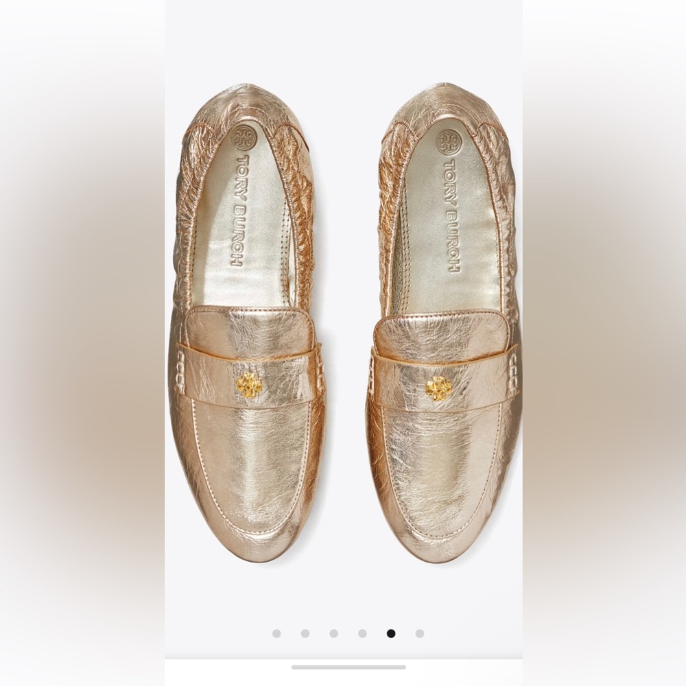 Tory Burch Gold Ballet Loafers Sz8.5